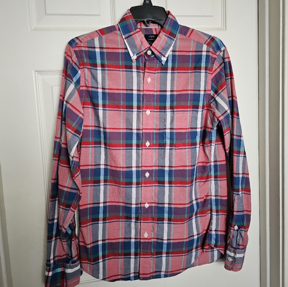 J.Crew Men's Button Down Plaid - Picture 2 of 4